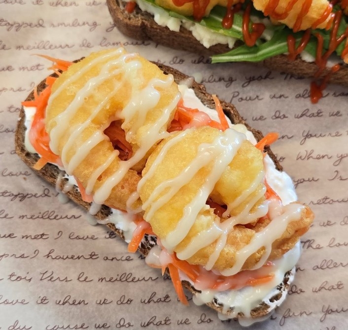 마라크림&크림새우 '오픈 토스트'