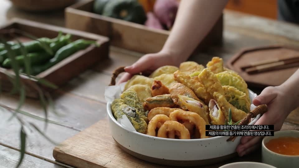 使用松原产品的油炸食品